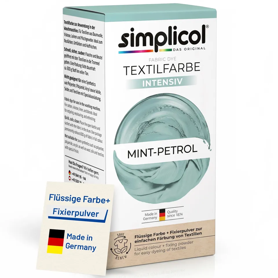 simplicol-textilfarbe-intensiv-mint-petrol-waschmaschinenfarbe-mit-fixierpulver image 1
