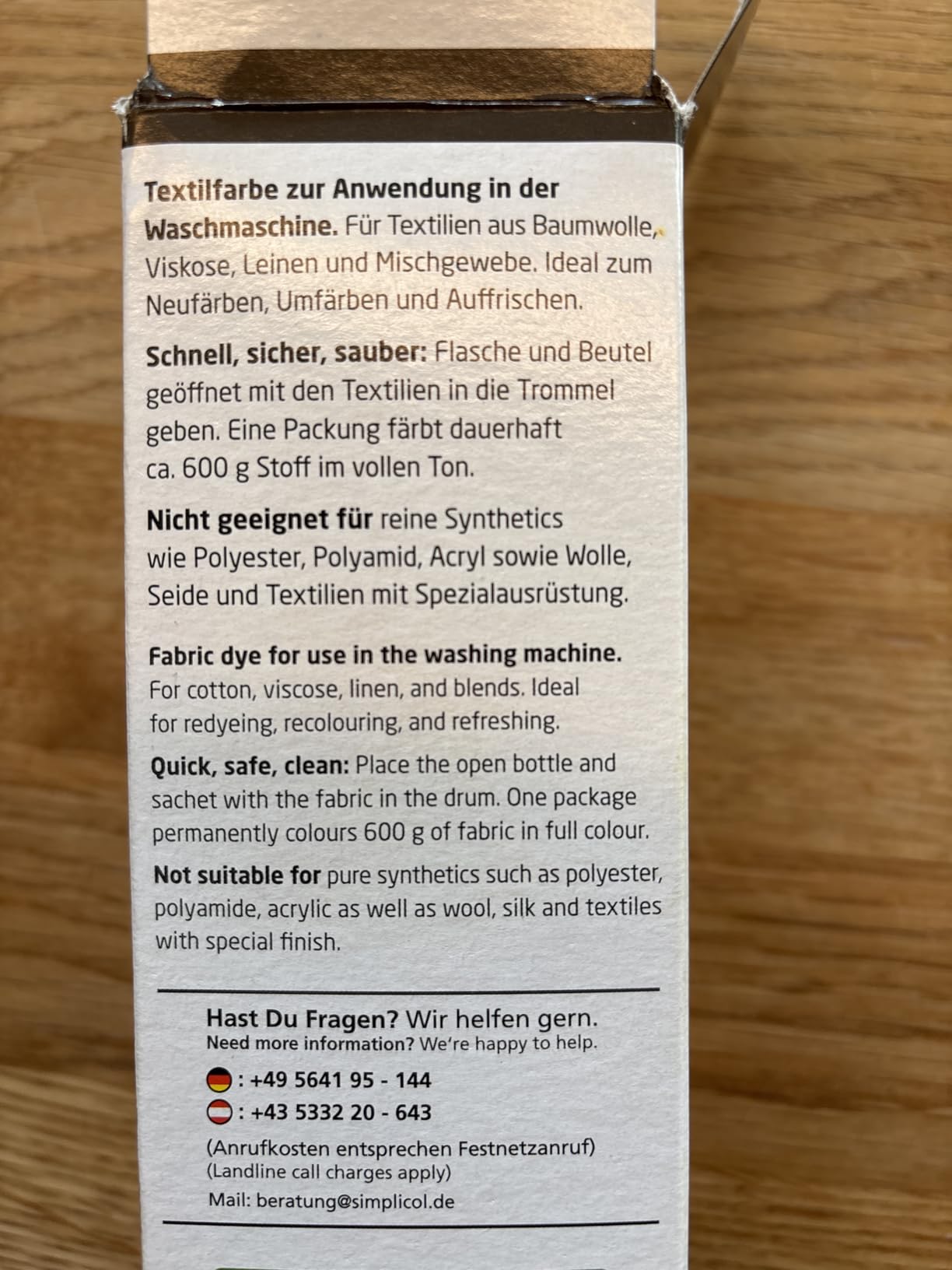Schön, aber Nähte bleiben heller