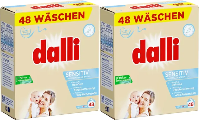 dalli-sensitiv-vollwaschmittel-pulver-2x-3-12-kg-96-waschladungen-f-r-wei-e-w-sc image 1