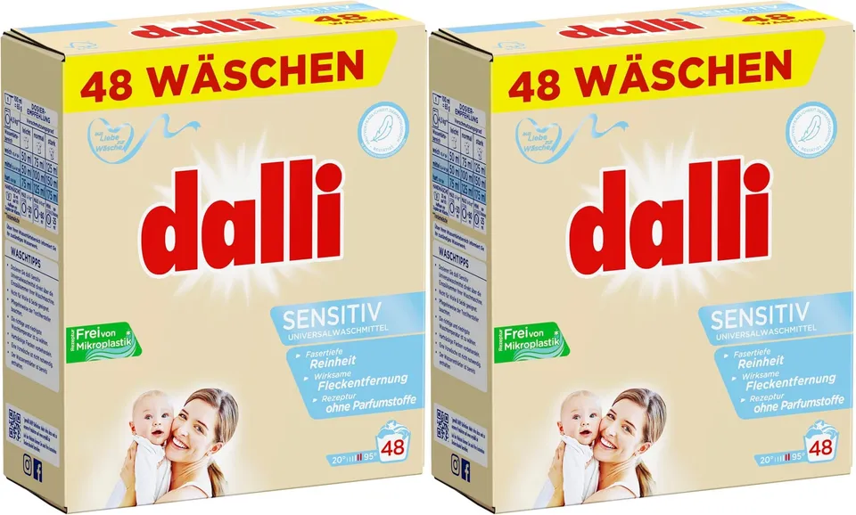 dalli-sensitiv-vollwaschmittel-pulver-2x-3-12-kg-96-waschladungen-f-r-wei-e-w-sc image 1