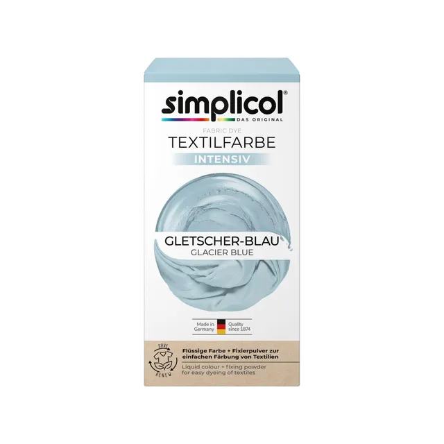 simplicol Textilfarbe intensiv Gletscher-Blau Waschmaschinen-Färbung 1er Pack