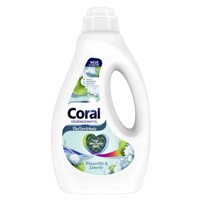coral-colorwaschmittel-wasserlilie-limette-1-l-20-waschladungen-duft-color image 1