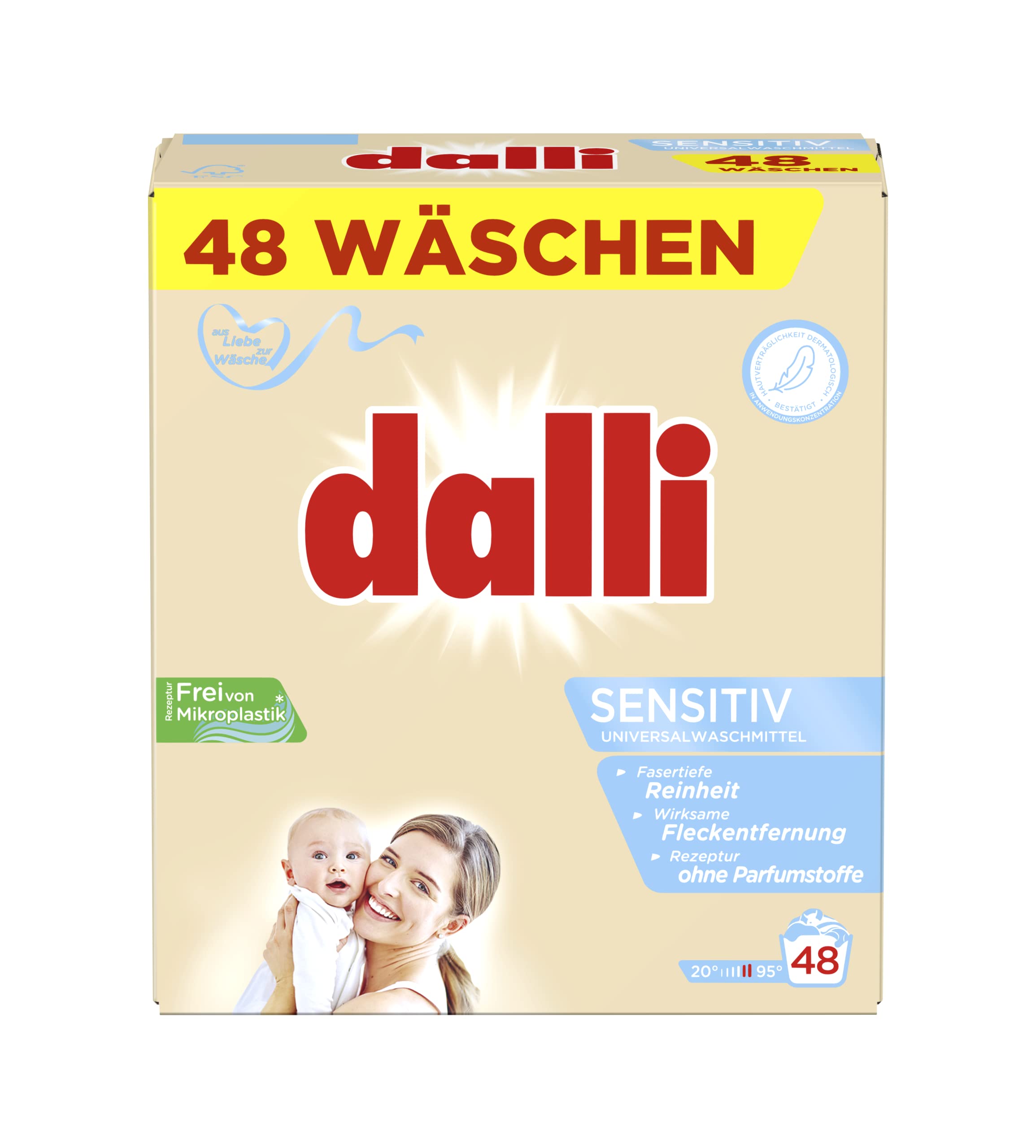 dalli-sensitiv-pulver-vollwaschmittel-unparf-miert-48-waschladungen-3-12-kg image 2
