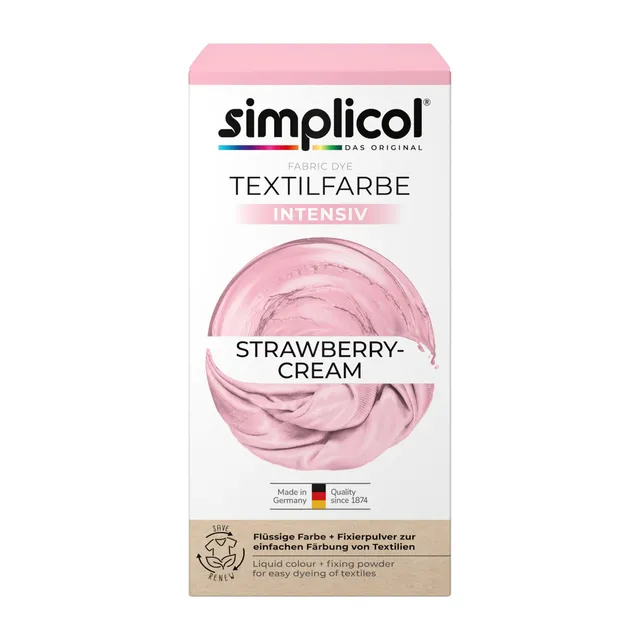 simplicol Textilfarbe intensiv Strawberry-Cream Waschmaschinen-Färbung 1er Pack