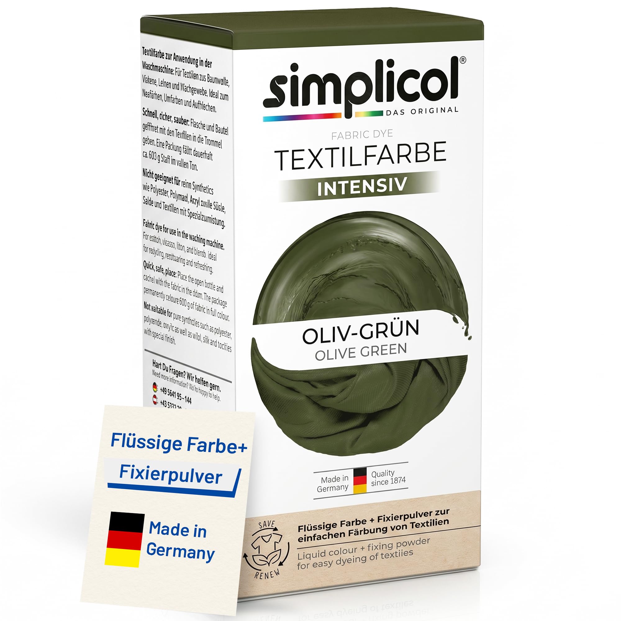 simplicol-textilfarbe-intensiv-oliv-gr-n-waschmaschinenfeste-fl-ssigfarbe-mit-fi image 1