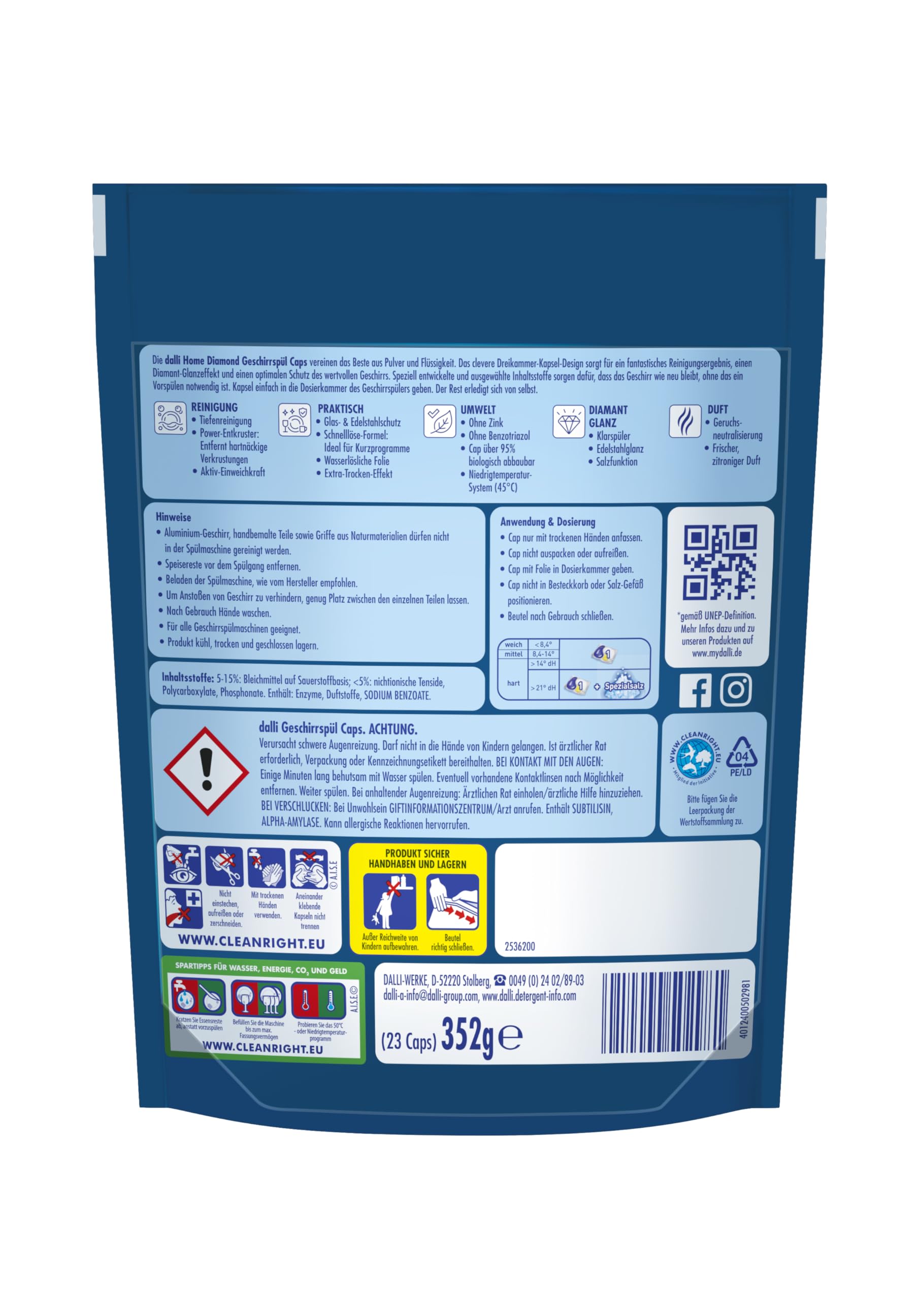 dalli-diamond-geschirrsp-l-caps-all-in-1-23-sp-lmaschinentabs image 2